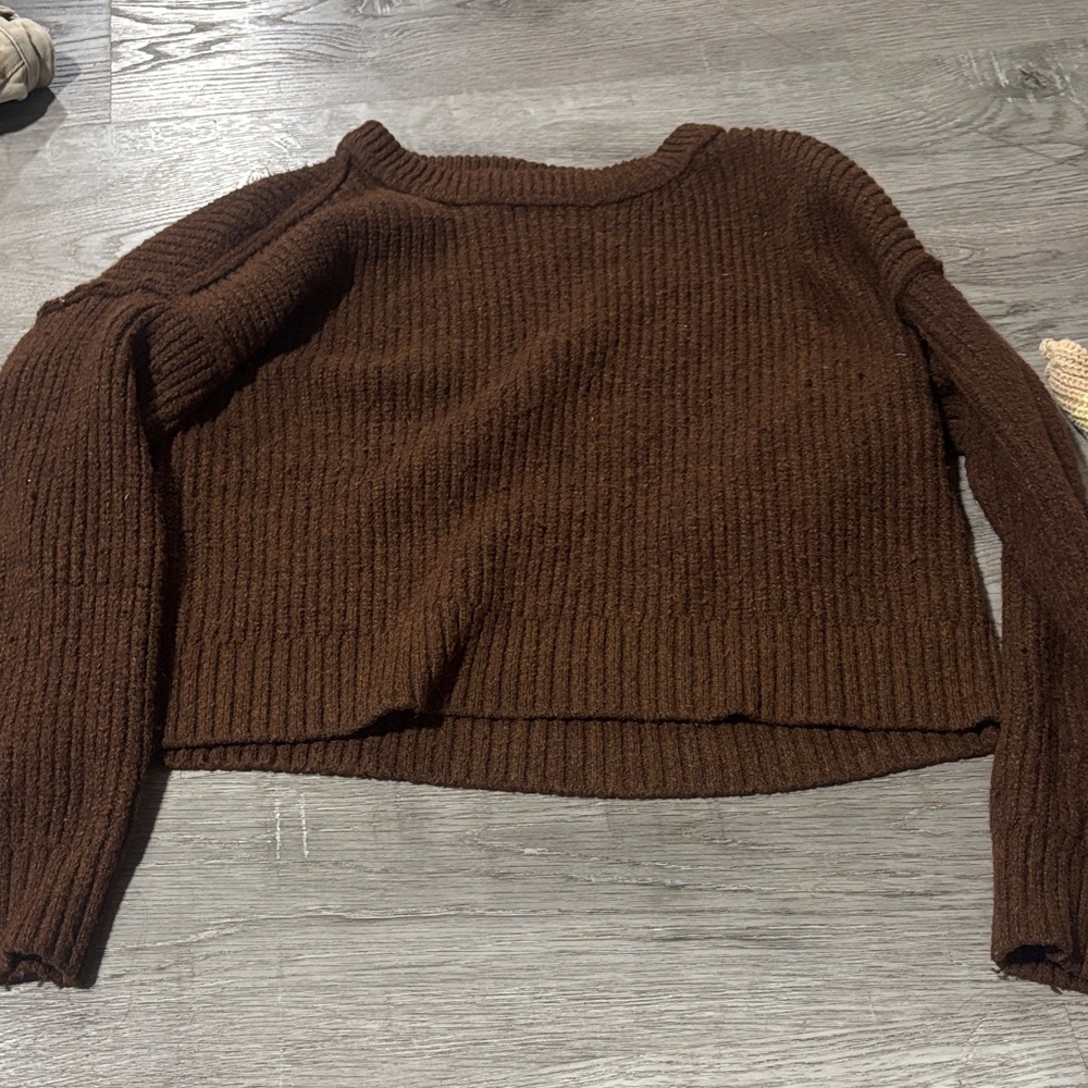 American Eagle Outfitters Chocolate Crew Neck Sweater
